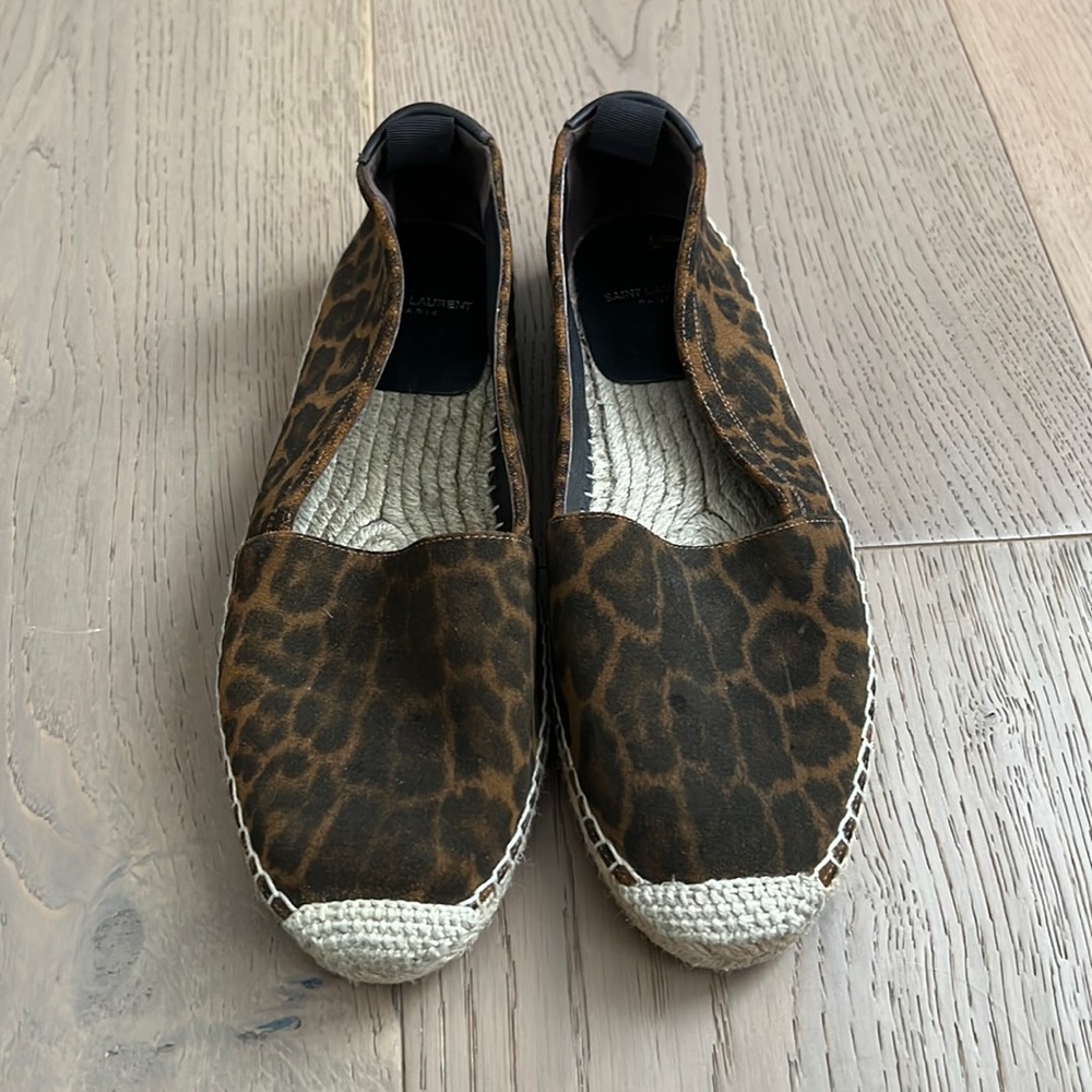 Saint Laurent leopard espadrilles